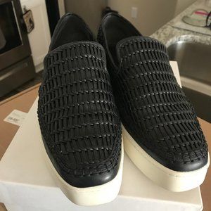 Vince Black Textured Sneakers